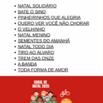 Músicas – Coral de Natal 2025